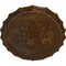 Ekena Millwork Oxford Ceiling Medallion, Hand-Painted Root Beer Crackle, 16 7/8"W x 11 3/4"H x 1 1/2"P CM16OXRBC - alternate 4